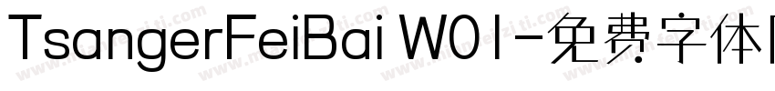 TsangerFeiBai W01字体转换